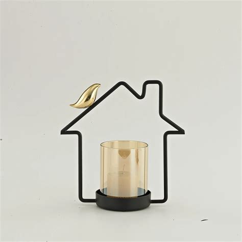 metal house frame candle holder|house shaped candle holder.